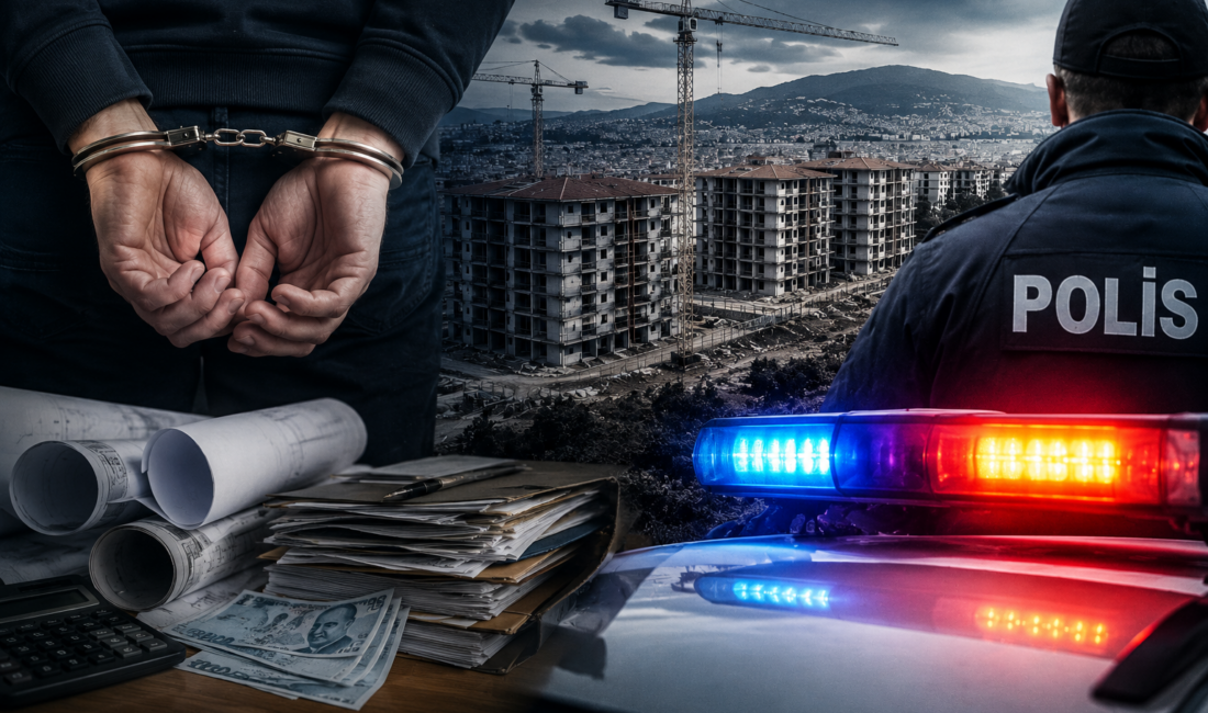 İzmir’de Kentsel Dönüşüm Soruşturması: 4 Gözaltı İzmir Cumhuriyet Başsavcılığı koordinesinde