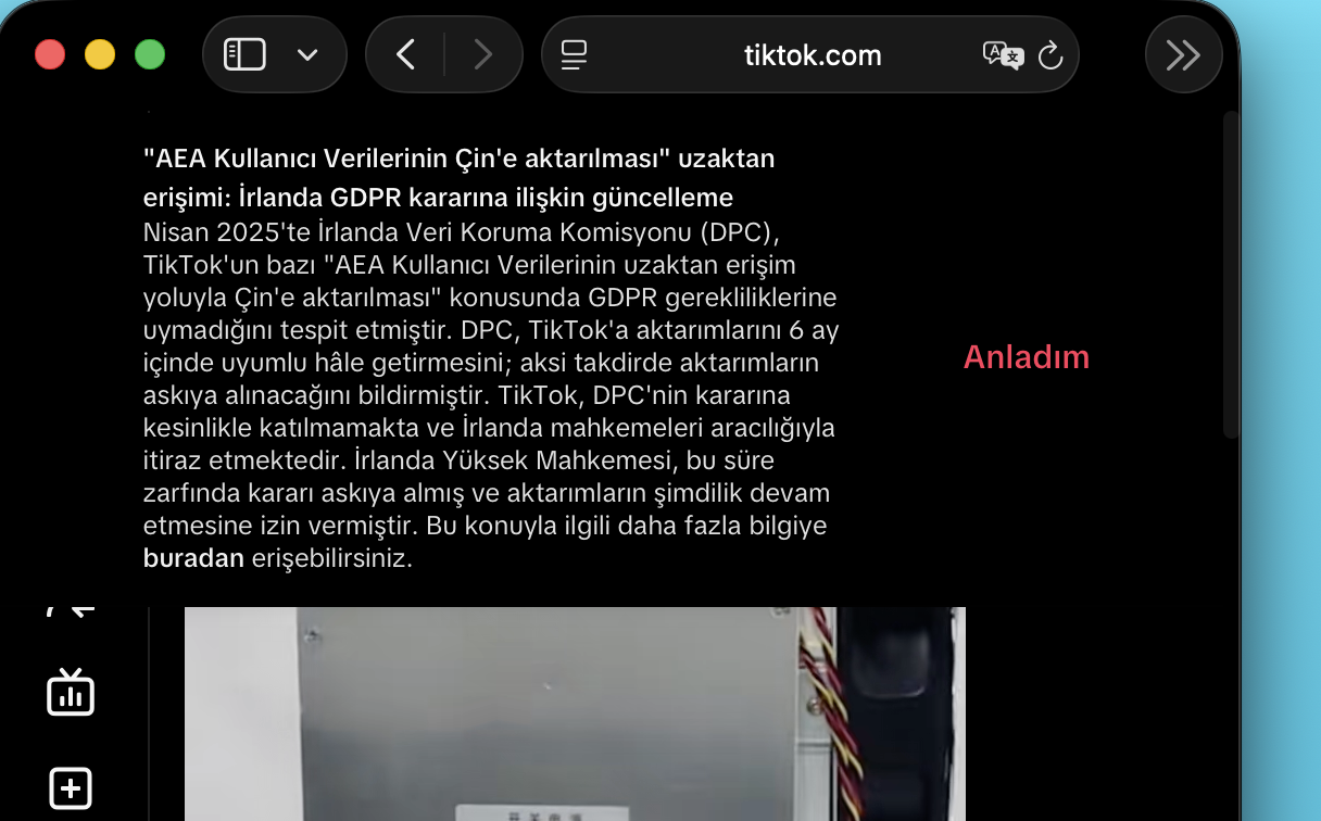 TikTok’a “Veri Aktarımı” Şoku: İrlanda’dan GDPR Kararı Nisan 2025’te İrlanda