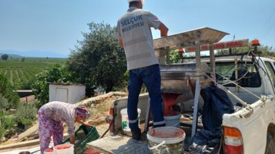 Efes Selçuk Belediyesi, kış hazırlığı yapan vatandaşların geleneksel salça yapımını