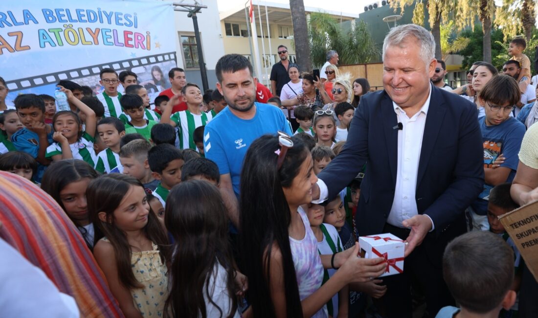 Urla Belediyesi’nin çocukların yaz tatilini eğlenerek ve öğrenerek geçirmeleri amacıyla
