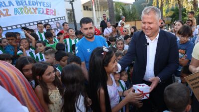 Urla Belediyesi’nin çocukların yaz tatilini eğlenerek ve öğrenerek geçirmeleri amacıyla