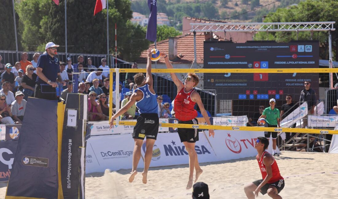 Foça’nın ev sahipliğinde düzenlenen 2026 CEV U18 Avrupa Plaj Voleybolu