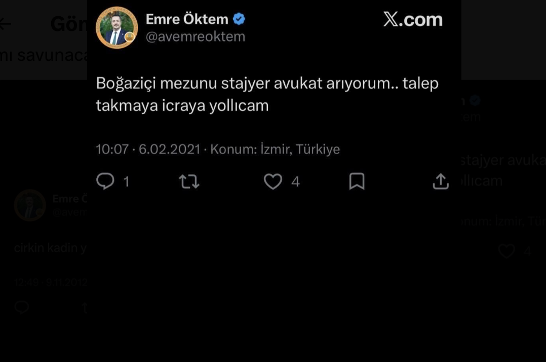 İzmir Barosu seçimlerinin son çeyreğinde Çağdaş Avukatlar Grubu adayı Emre