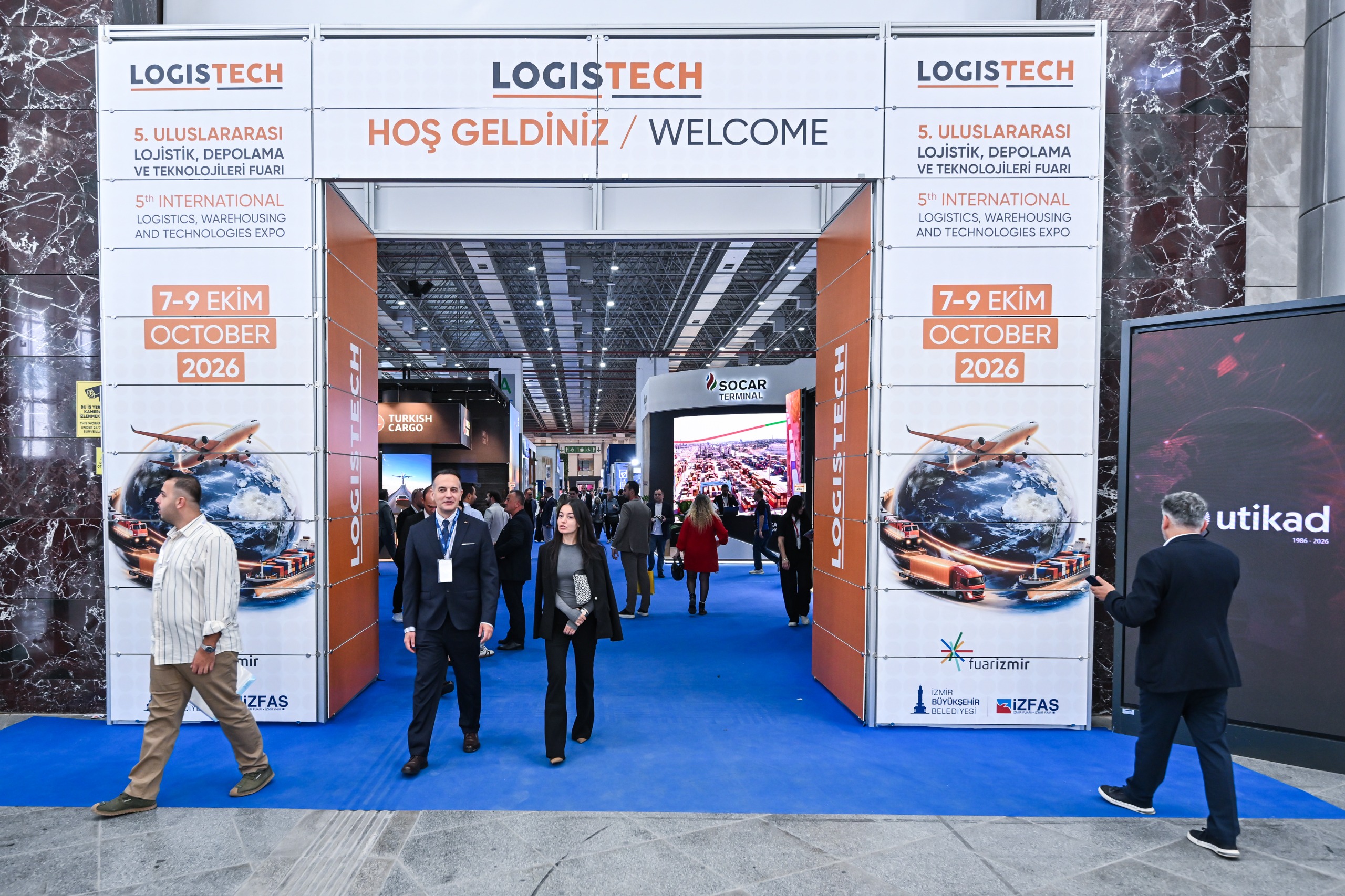 İzmir Büyükşehir Belediyesi ev sahipliğinde gerçekleştirilen LOGISTECH 2026’da lojistik sektörünü