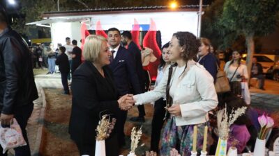 Menderes Belediye Başkan Vekili Asuman Şen, Şalvar Gecesi’nde kadınlarla buluştu.
