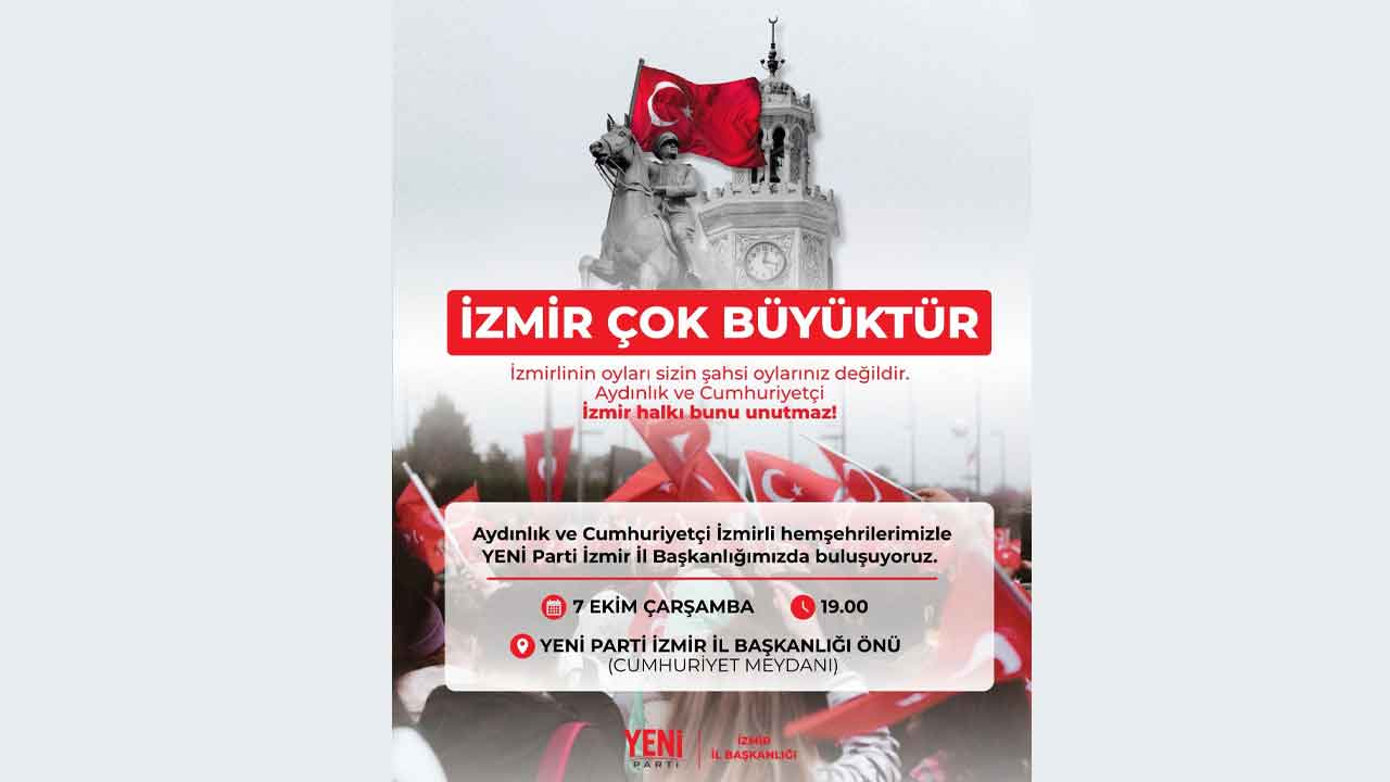 YENİ Parti İzmir Kurucu İl Başkanı Çağatay Güç, Cemil Tugay’ın